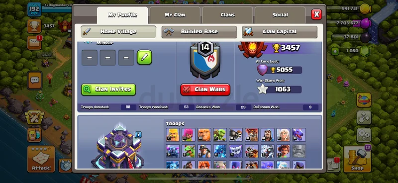 كلاش أوف كلانس تاون هول 15 شبه مكسيمال63228834796547111
