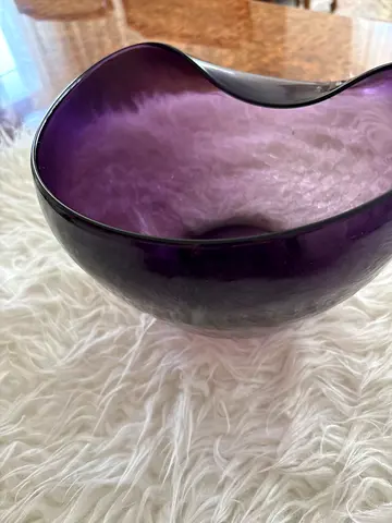 Elegant Purple Art Glass Bowl