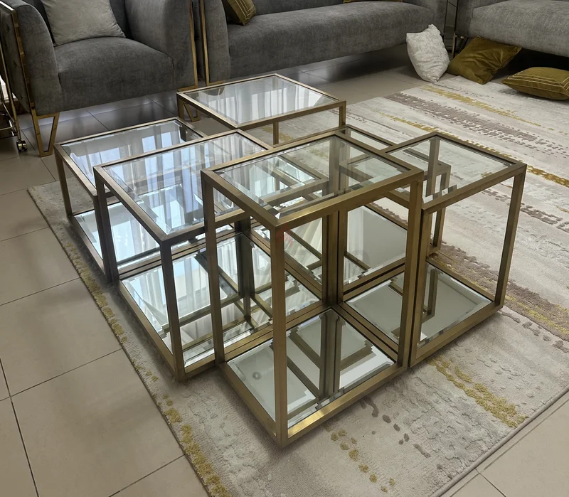 Stylish Modern Glass Coffee Table Set62864708494337114