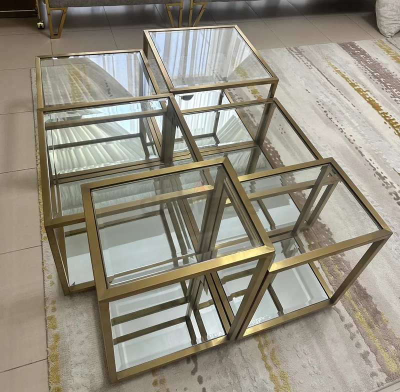 Stylish Modern Glass Coffee Table Set62864708494337112