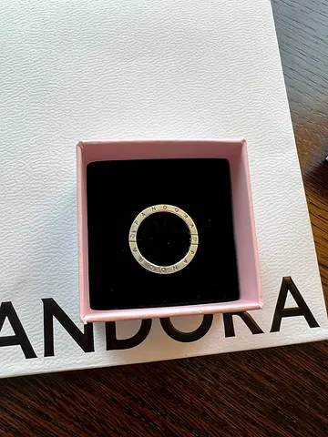 Pandora Logo and Hearts Ring
