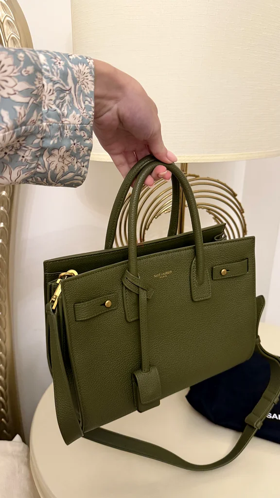 Stylish YSL original bag. Khaki colour. Original price was 11.00062931670328833114
