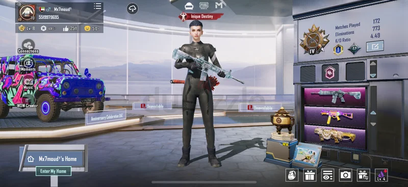 OG PUBG Mobile Acc | Glacier M4 + Maxed UMP + Rare Skins | Ace Dom 14 | 418 UC (safe  negotiabl62931678653314111