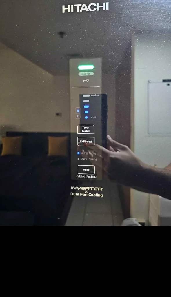 ثلاجة هيتاشي سعة 410 لترًا، بباب سفلي مزدوج، توصيل مجاني، تركيب63170401710338112