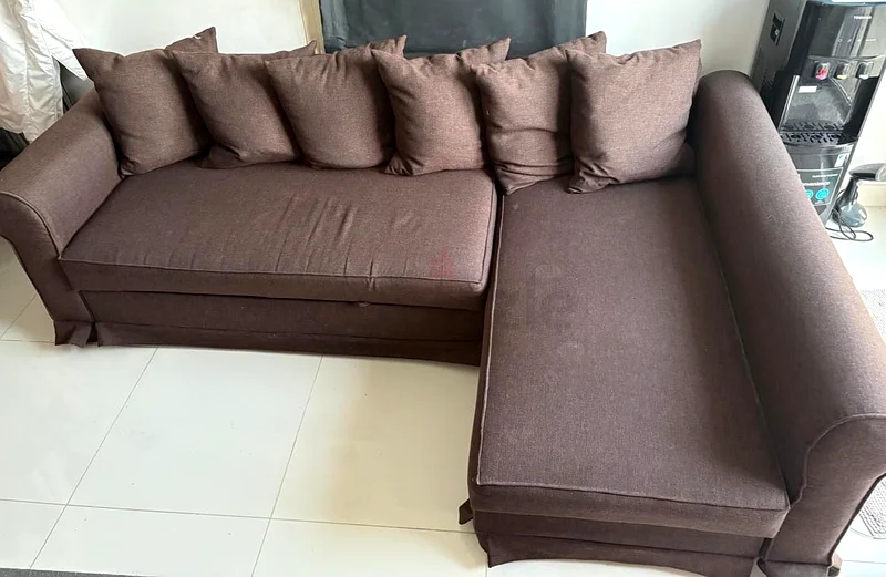 Elegant L-Shaped Sofa / Sofa Bed with Cushions for Sale628638221495051128