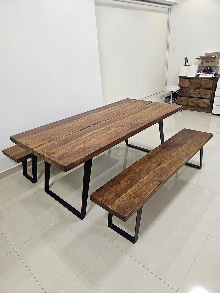 Crate and Barrel Dining Table With Two Benches628638206464011116
