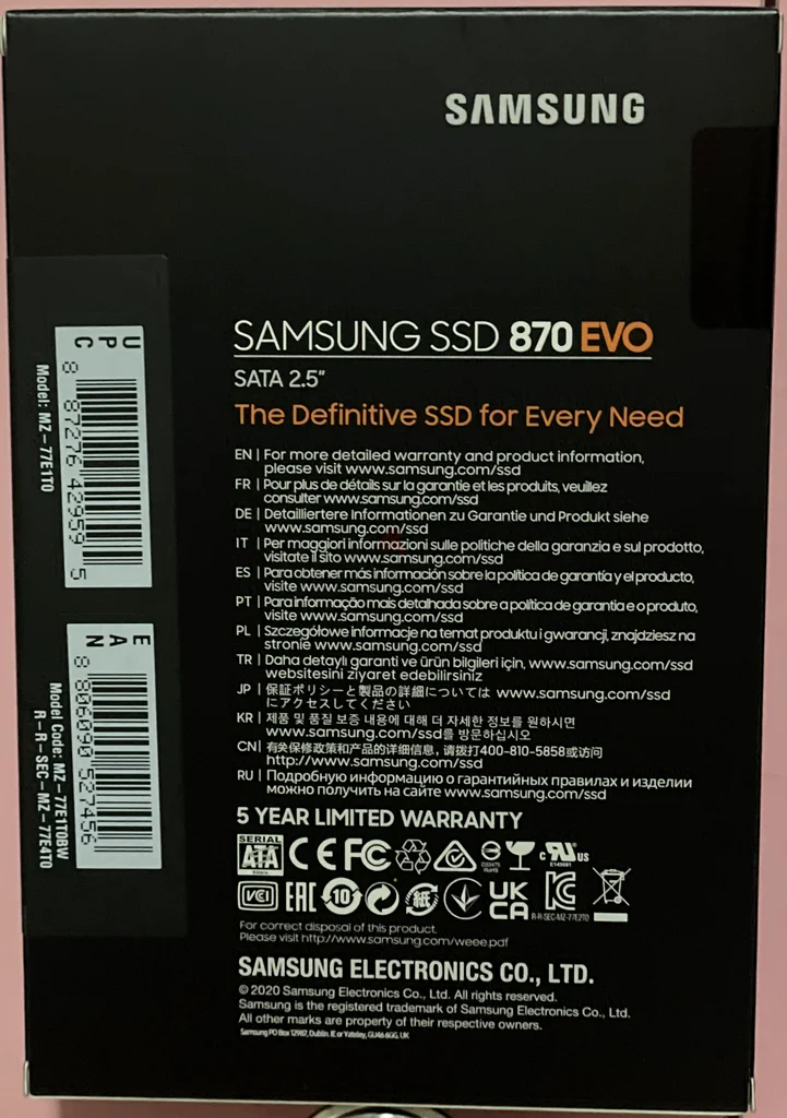 Samsung 870 EVO 1TB SSD - Fast  Reliable Storage Solution!63265096664065111