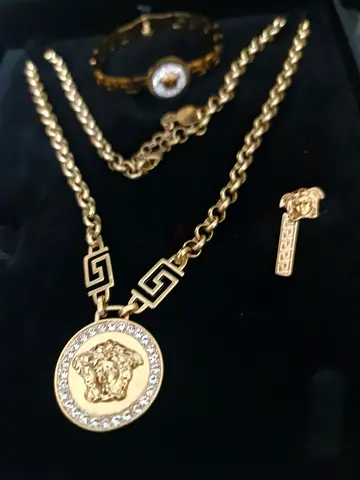 VERSACE Set 18K gold plated.