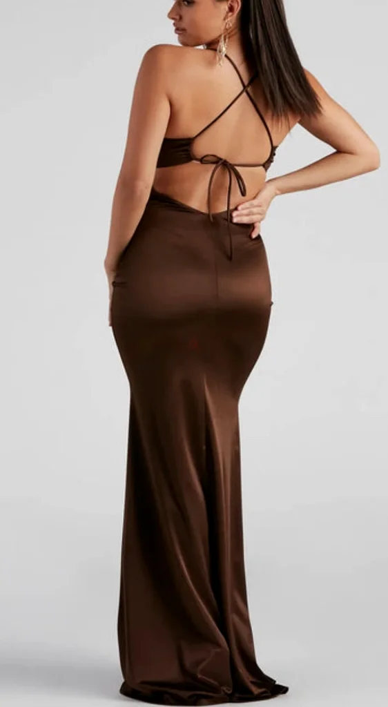 Prom / evening dress chocolate brown63239081542401112