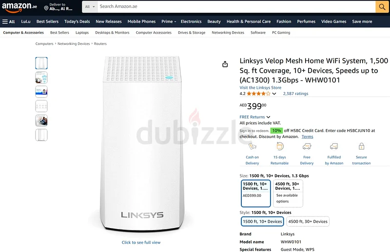 Linksys Velop Mesh Home WiFi System AC130063256601277825111