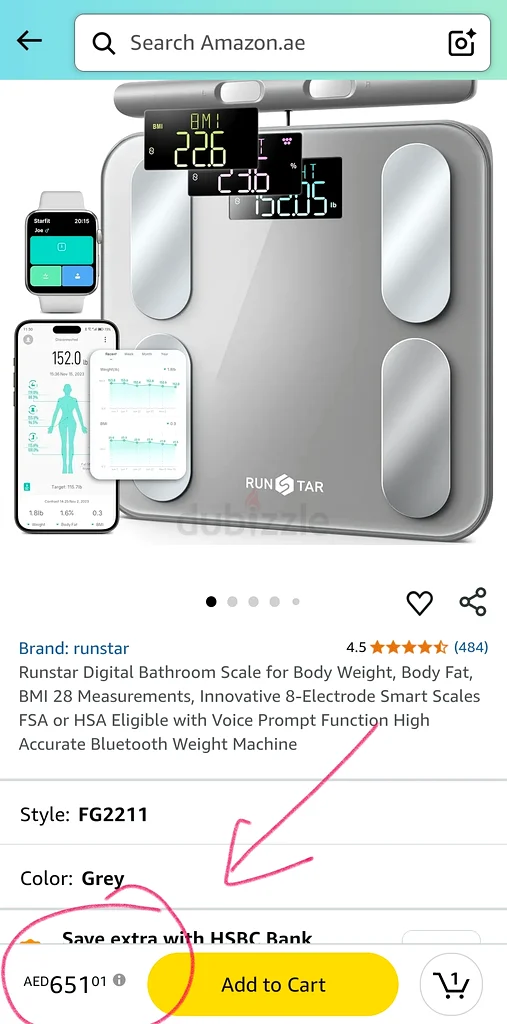 Track Your Health: Runstar Digital Body Weight Scale. New! Worth close to AED 700. Selling: AED. 300632426885216021115