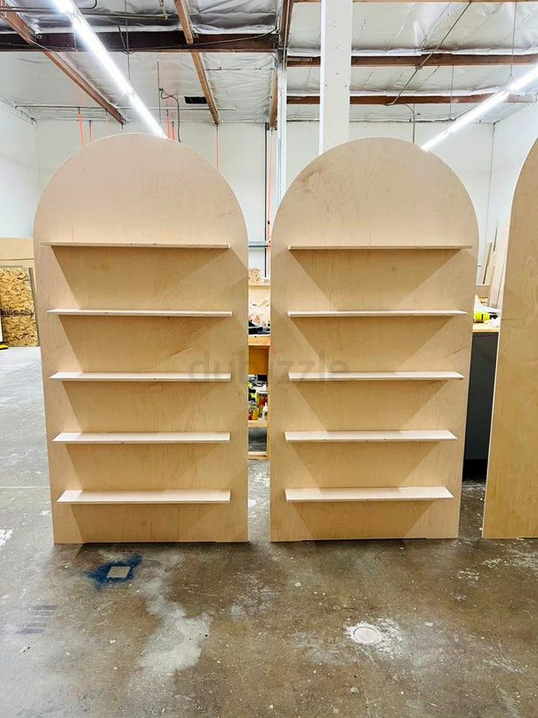 Custom Arch Backdrop Wall with Removable Shelves63442909680385114