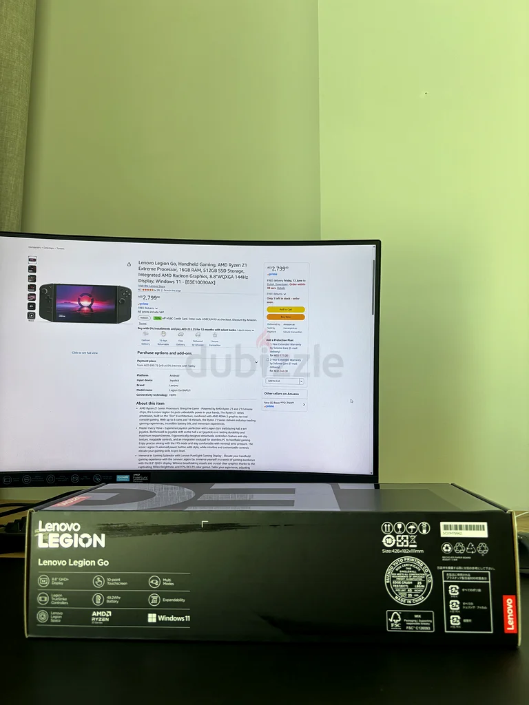 علبة مغلقة غير مفتوحة — Lenovo Legion Go – معالج AMD Ryzen Z1 Extreme، 16 غيغابايت ذاكرة وصول عشوائي، 512 غيغابايت SSD62934690643714113