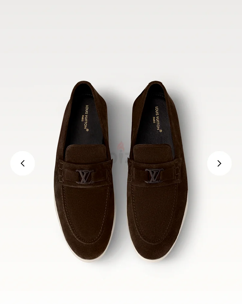 Luxury Louis Vuitton Suede Estate Loafers63265101701505112
