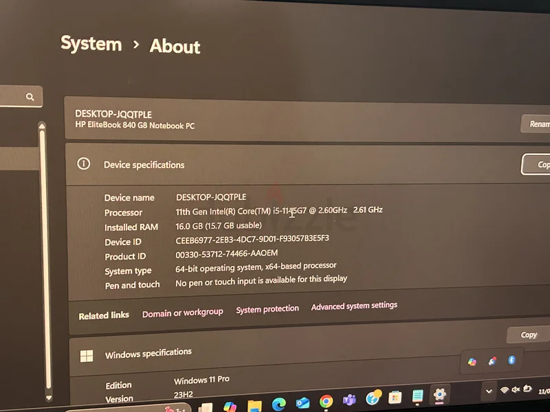 جهاز كمبيوتر محمول من الجيل الحادي عشر بمعالج i5، HP Elitebook 840 G8، يعمل بشكل مثالي، به بعض علامات الاستخدام внешне62933693940226111