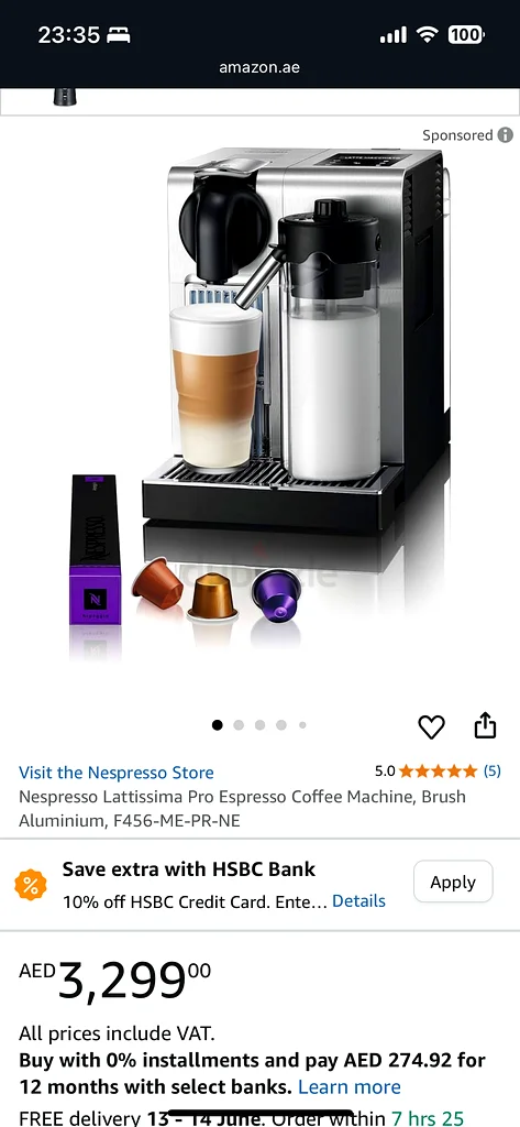 Premium Nespresso Lattissima Pro Coffee Machine + 16 coffee sleeves - Brew Barista-Quality at Home63252950777730111
