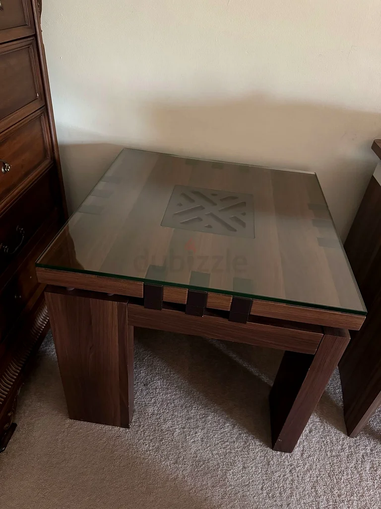 Stylish Glass-Top Coffee Table for Modern Living Room with two small tables set62863822168833111