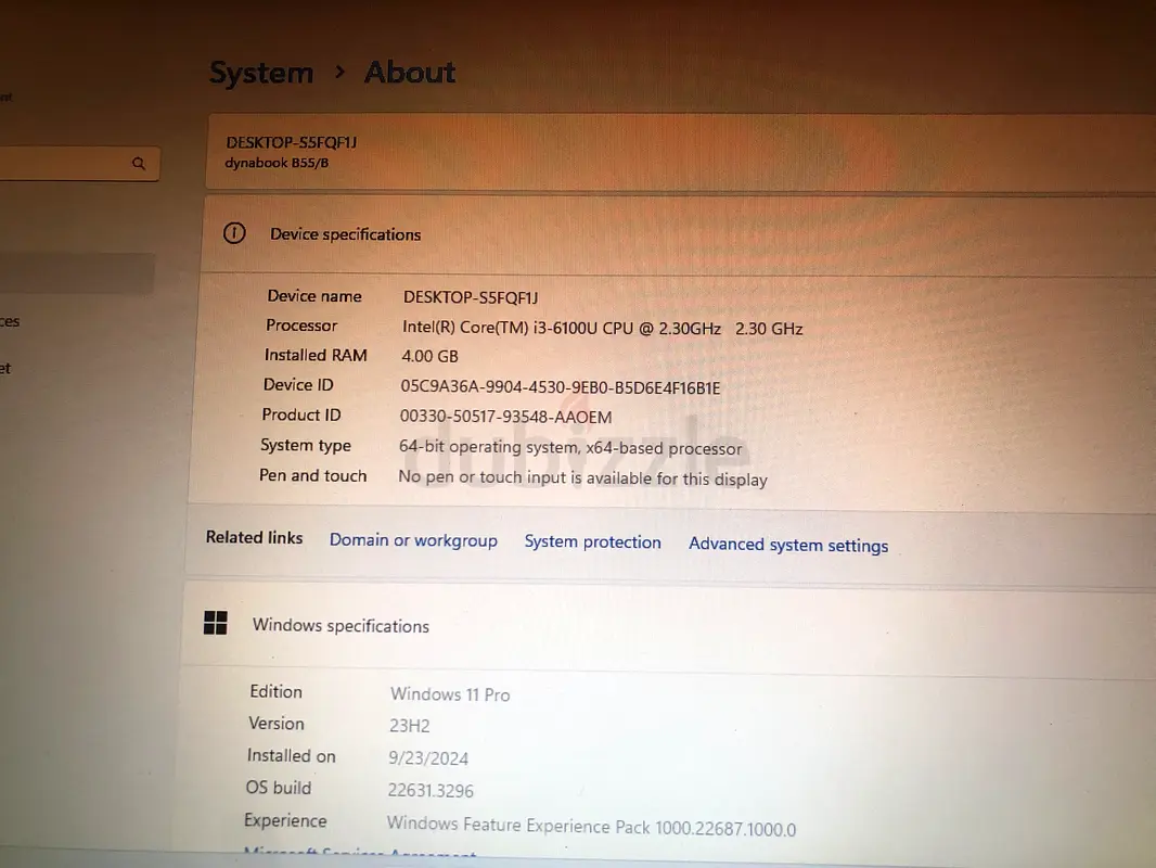 Toshiba Dynabook Laptop63255526362626111