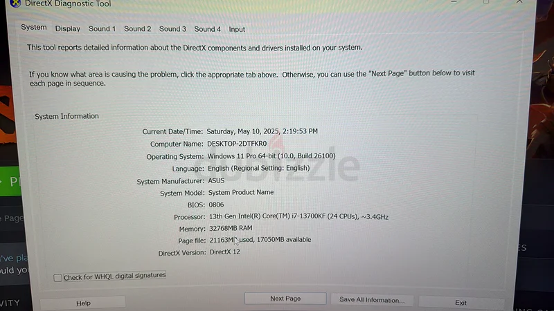جهاز كمبيوتر الألعاب، معالج i7 الجيل الثالث عشر، بطاقة الشاشة RTX 4070 Ti62931666206594111