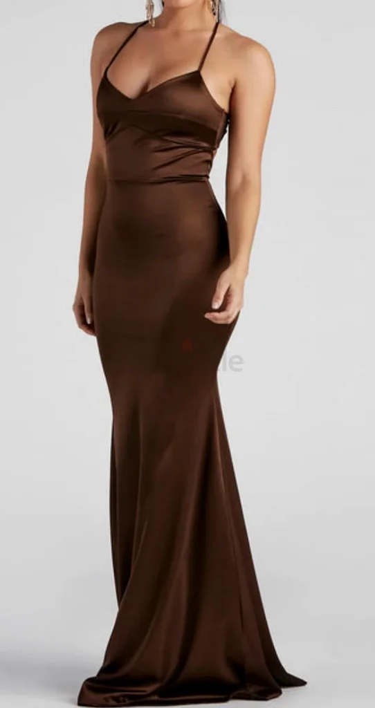 Prom / evening dress chocolate brown63239081542401113