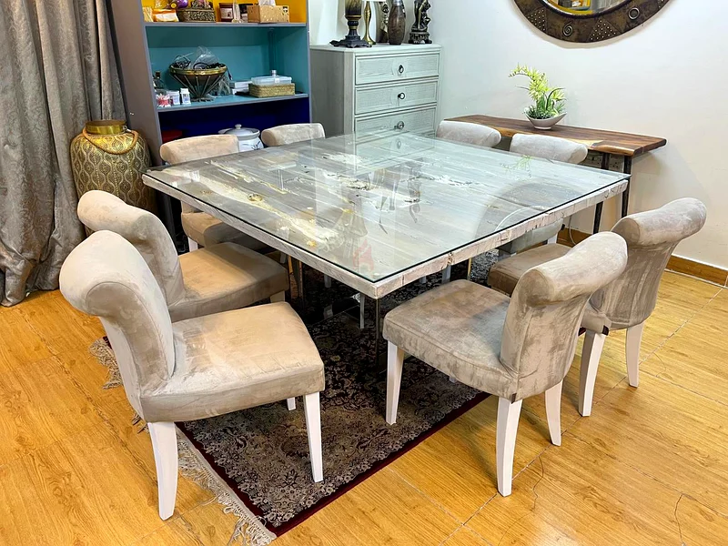 Charming Marina Home Railway Wood Dining Set62863820958977113