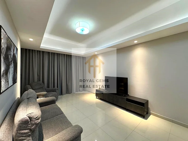 Furnished room and hall for yearly rent, in Gulfa Ajman Towers, priced at 50,000 with Barking , with Gym and pool.62867823246211111