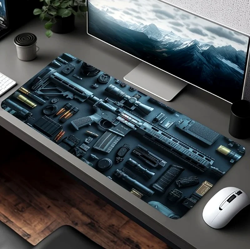 Tactical Firearm Design Gaming Mouse Pad Size: 70cm*30cm63256063676675114