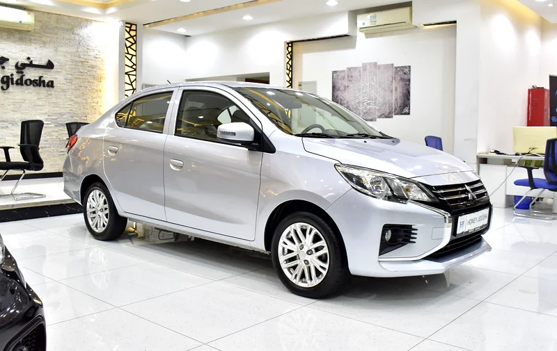AED 411 EMi at 0% DP | Mitsubishi Attrage (2021 Model) in Silver Color, GCC Specs63173122895875112