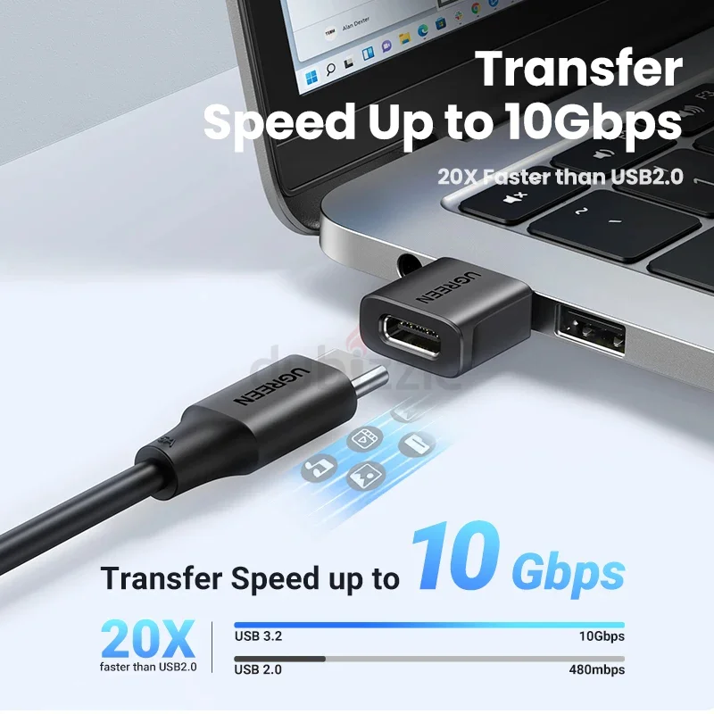 محول يو.غرين الجديد كلياً من نوع USB 3.1 Type C OTG إلى USB A62865809301377112