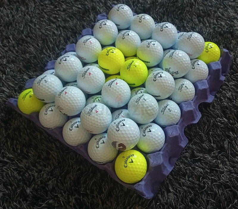 Titleist/Callaway كرات جولف بحالة GradeA متنوعة (عبوة من 50 كرة)62933695309186111