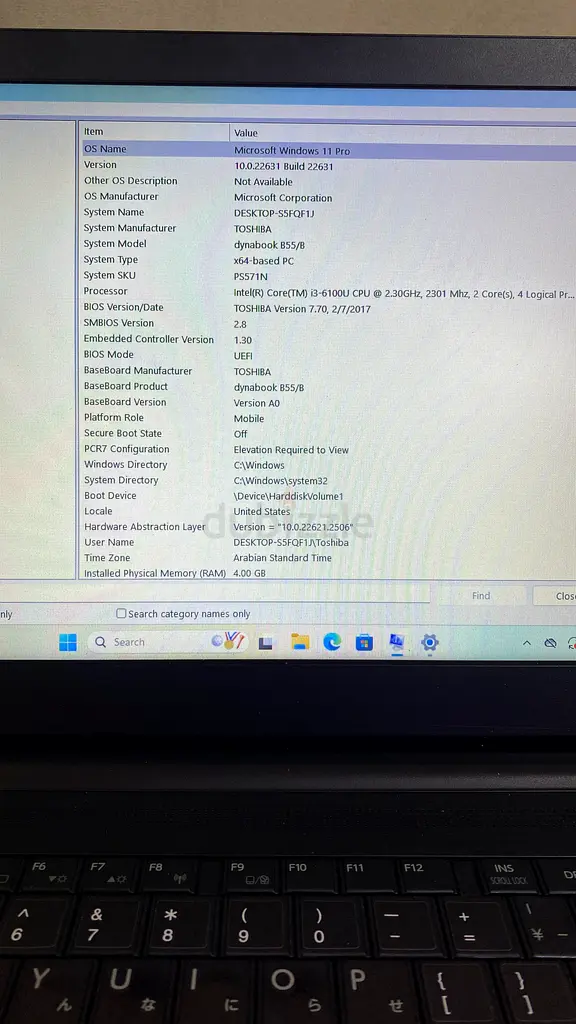 Toshiba Laptop63255526376065113