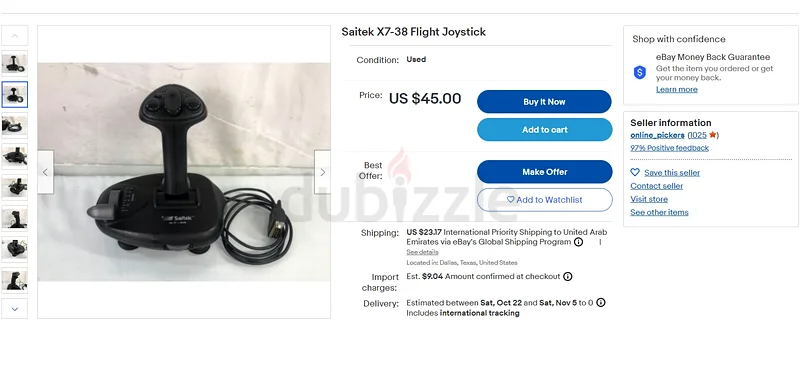 Flight to Fun: Saitek X7-38 Joystick for Sale!63229687139202113