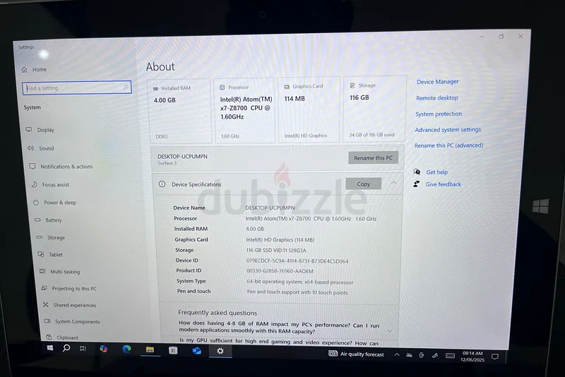 جهاز لوحي Microsoft Surface Pro 3 بسعة 128 جيجابايت63256071724802112