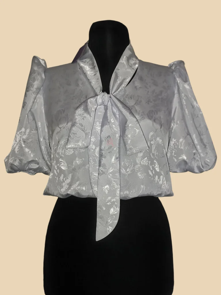SALE! Puff Sleeve Blouse made from Japanese Fabric62935675321347114