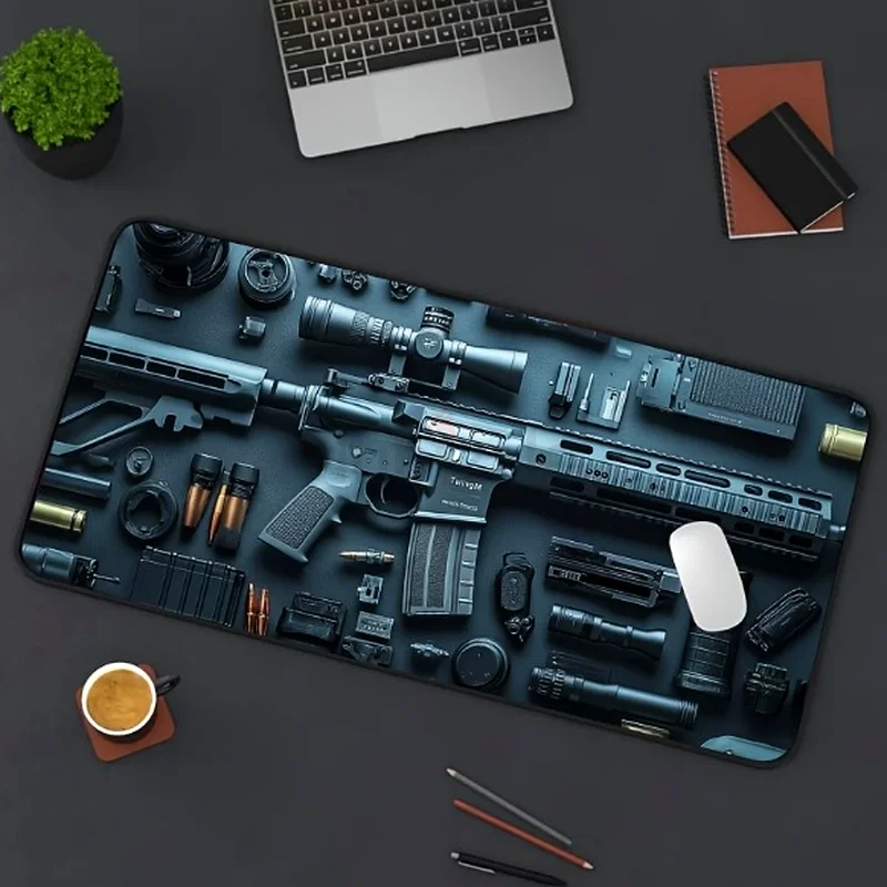 Tactical Firearm Design Gaming Mouse Pad Size: 70cm*30cm63256063676675113