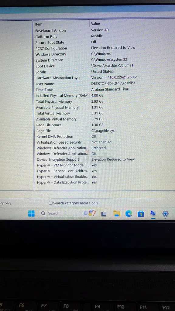 Toshiba Laptop63255526376065114