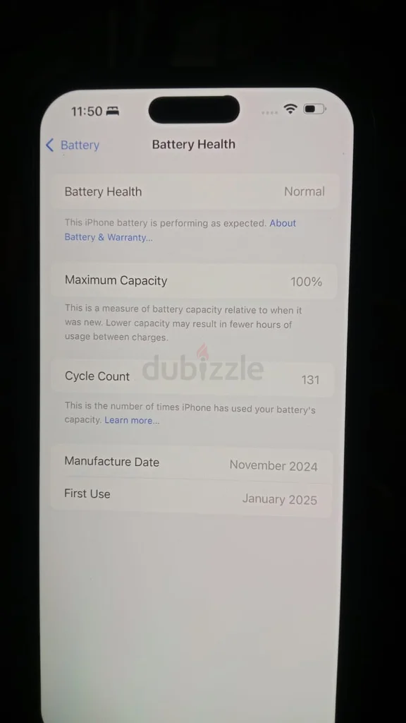 آيفون 16 برو ماكس، 256 جيجا، صحة البطارية 100%، مستعمل قليلاً62930654181121112