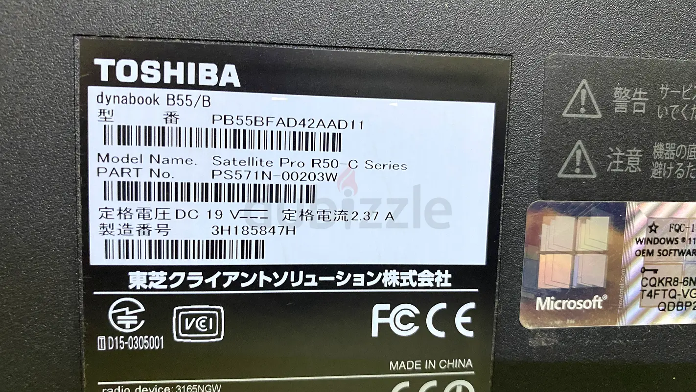 Toshiba Laptop63255526376065117