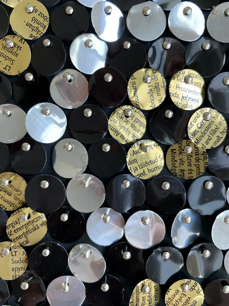 Kinetic Mosaic – Silver, Gold  Black Wall Art (212 Discs)62929654332803111