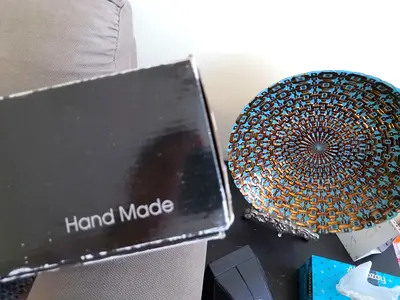 Hand made big dish with stand