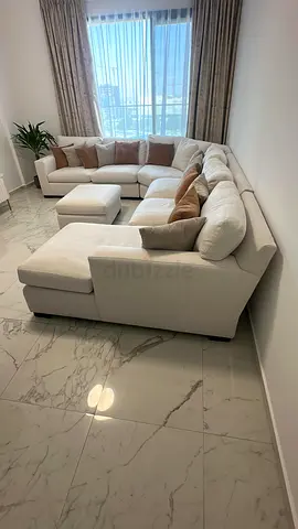 Big crate and barrel ushape sofa