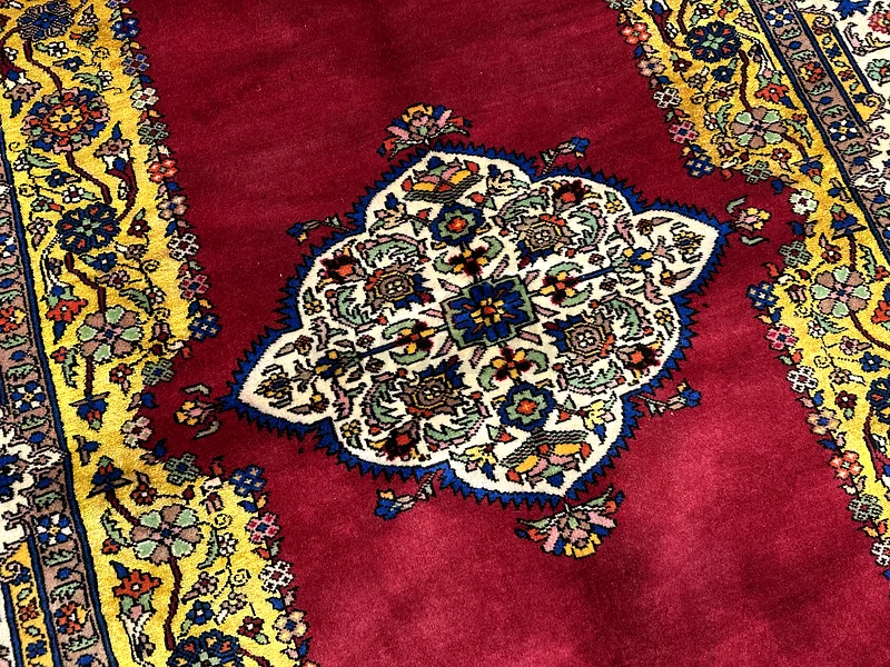 138 x 207 cm | New Handmade Silk and wool Persian Kirman Carpet Fine Quality63209838298626114