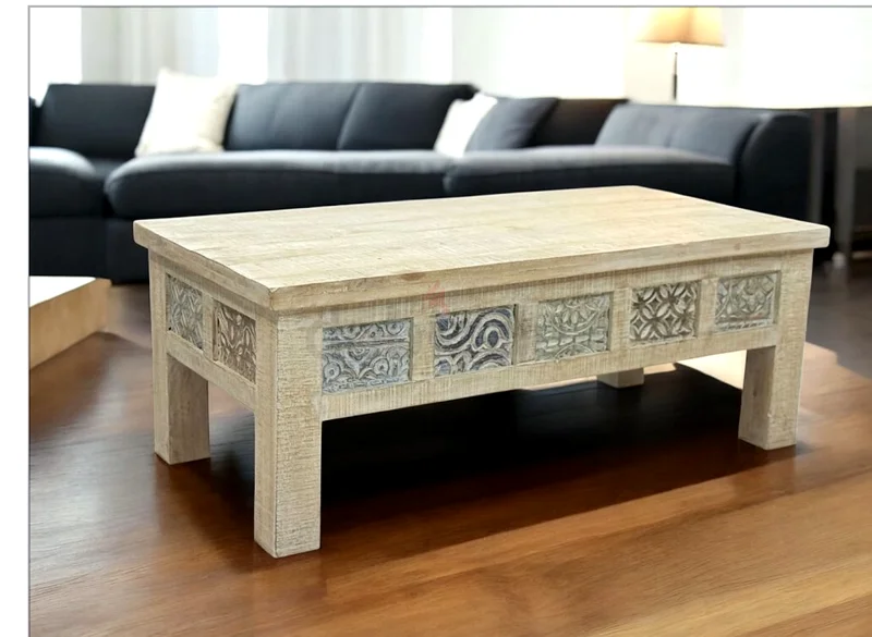Solid wood coffee table 120x60 cm Height 45 cm Free shipping628638254488331121