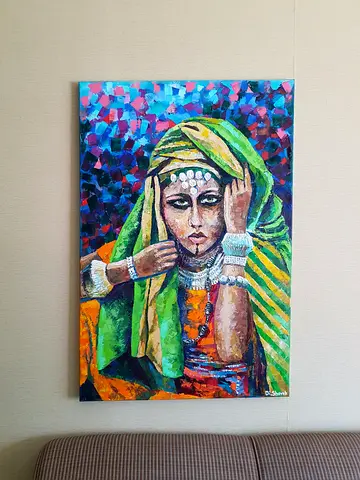 #Di_Shaykh: Tribe oil painting original handmade