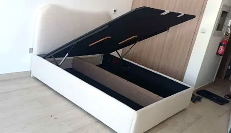 Stylish Storage Bed with Lift-Up Mechanism