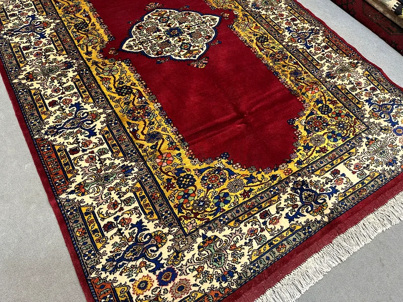138 x 207 cm | New Handmade Silk and wool Persian Kirman Carpet Fine Quality63209838298626113