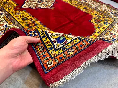 138 x 207 cm | New Handmade Silk and wool Persian Kirman Carpet Fine Quality
