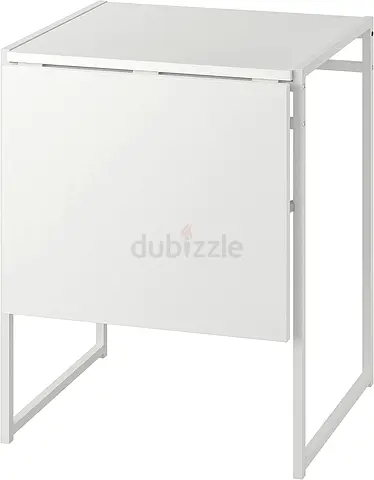 IKEA MUDDUS Drop-leaf table, white, 48/92x60