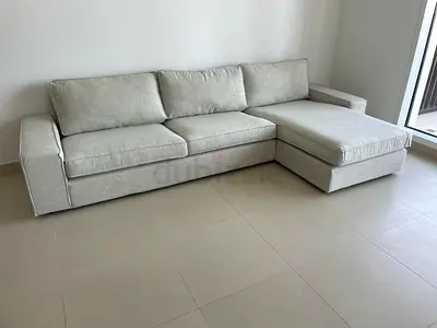 Selling sofa kivk lshape sofa beige brand new condition