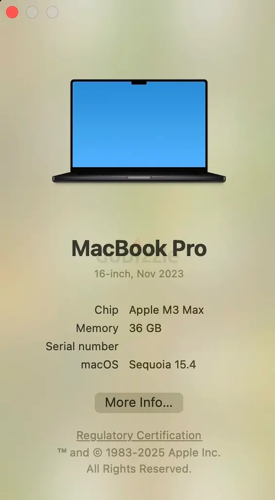 Macbook Pro M3 Max used like new63255534100483111